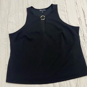 INC International Concepts Black Sleeveless Tank Top